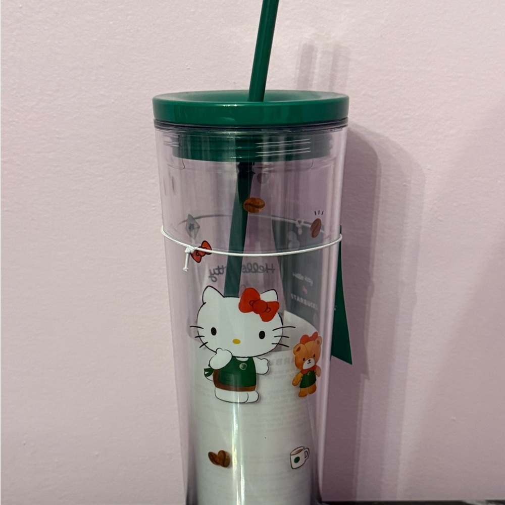 Starbucks Hello Kitty Clear Tumbler with Straw